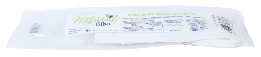 Tris Posate In Bioplastica Con Tovagliolo - Foto 2