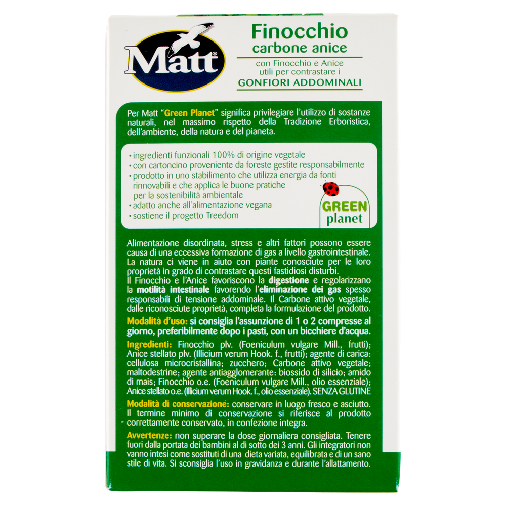 Finocchio Carbone E Anice Matt 40 Compresse - Foto 3