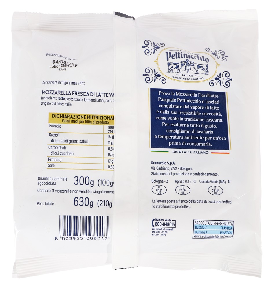 Mozzarella Fiordilatte 3x100g Pettinicchio - Foto 3