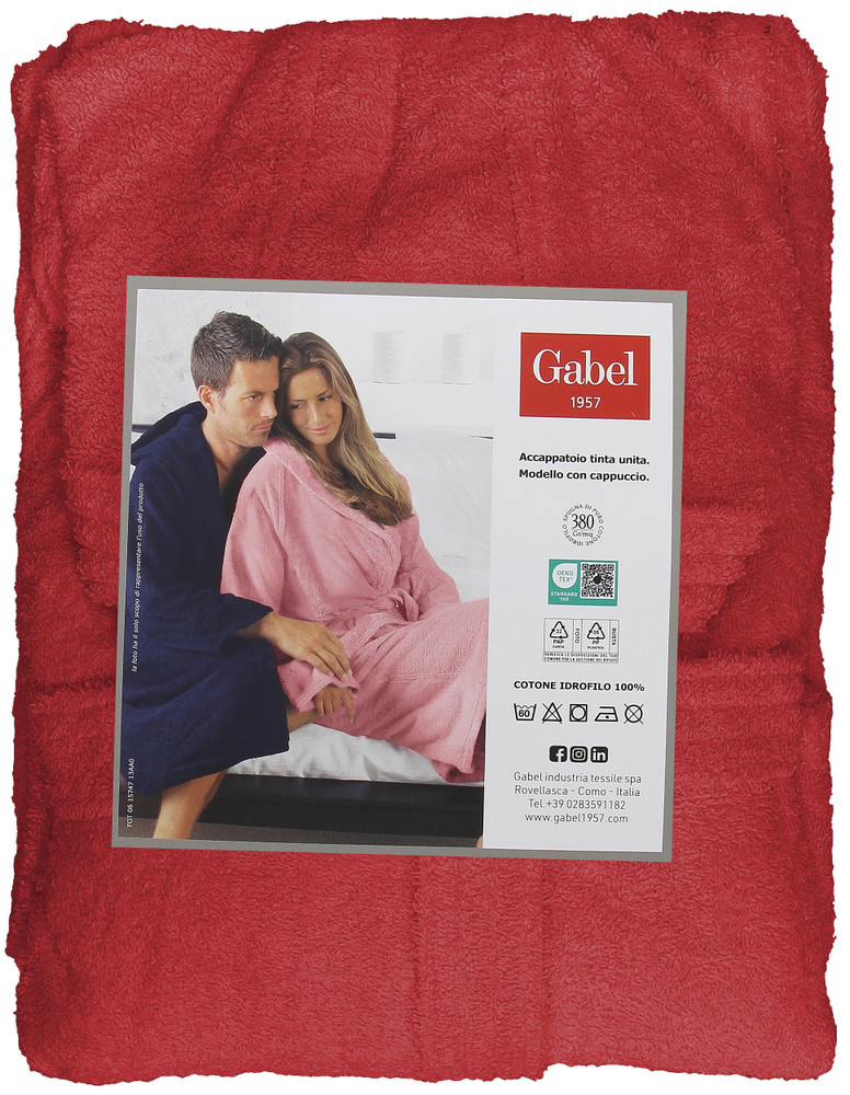 Accappatoio Unisex Con Cappuccio S Bordeaux Gabel - Foto 1