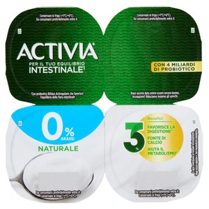 Yogurt 0% Grassi Bianco Naturale 4x125g Activia - Foto 1