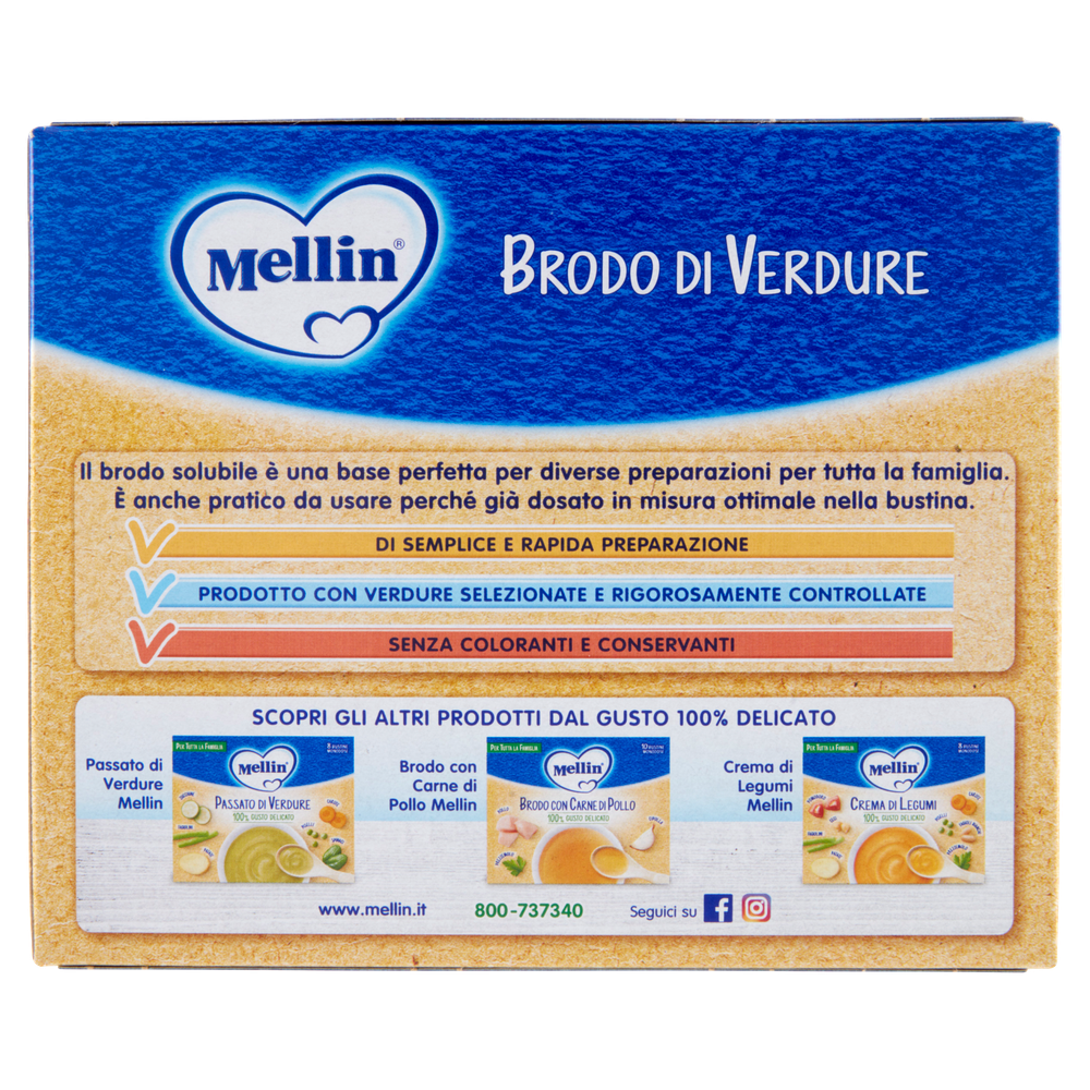 Brodo Di Verdure 10 Bustine Da 80g Mellin - Foto 3