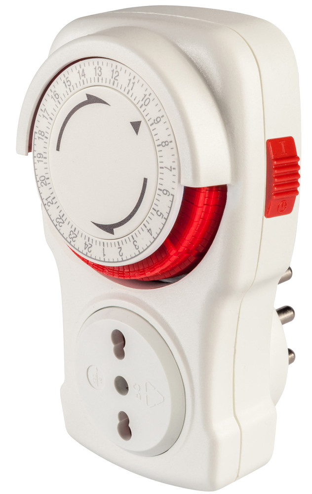 Programmatore Giornaliero Con Spina 16a E Presa 10/16a Polypool