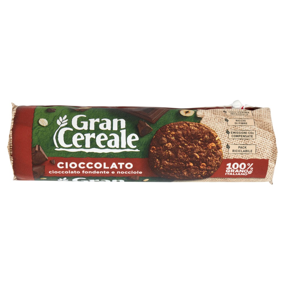 Biscotti Integrali Con Cioccolato Fondente E Nocciole Gran Cereale - Foto 1