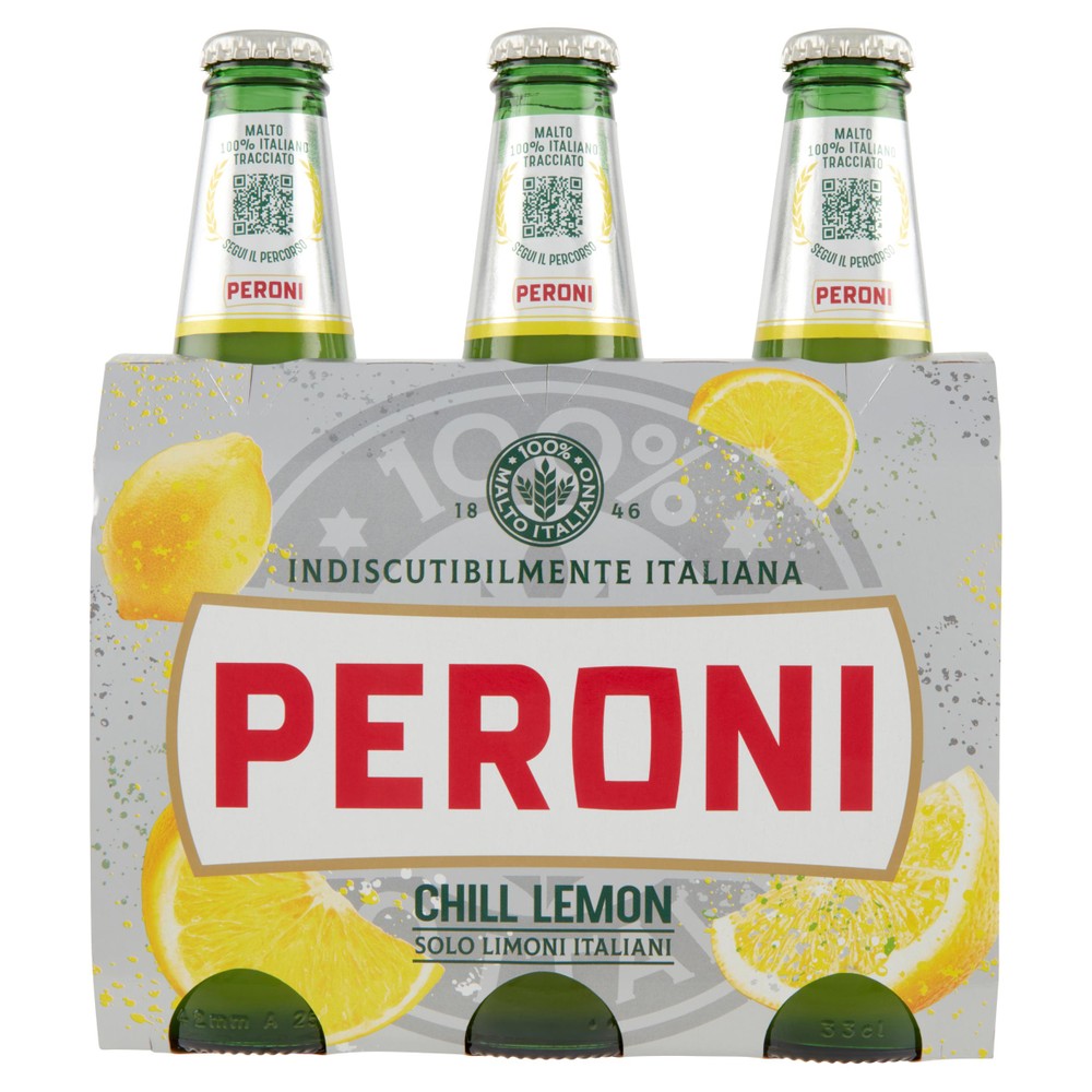 Peroni Chill Lemon 3 Bottiglie Da Cl.33