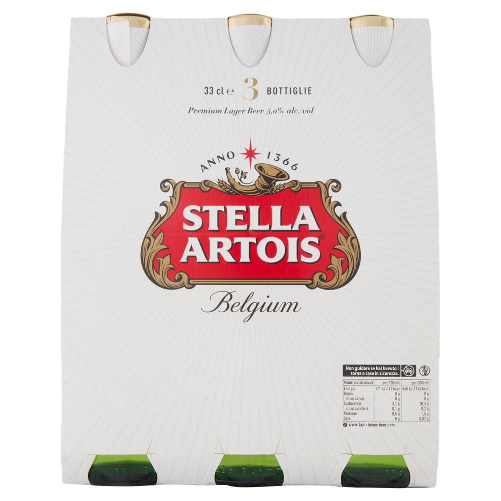 Birra Stella Artois 3 Bottiglie Da Cl.33 - Foto 3