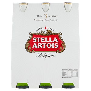 Birra Stella Artois 3 Bottiglie Da Cl.33