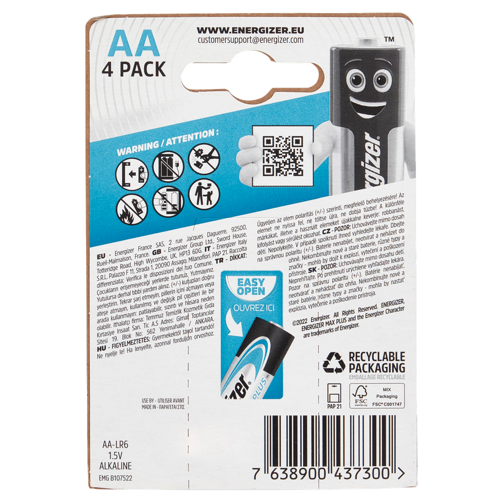 4 Pile Stilo Aa Max Plus Energizer - Foto 3