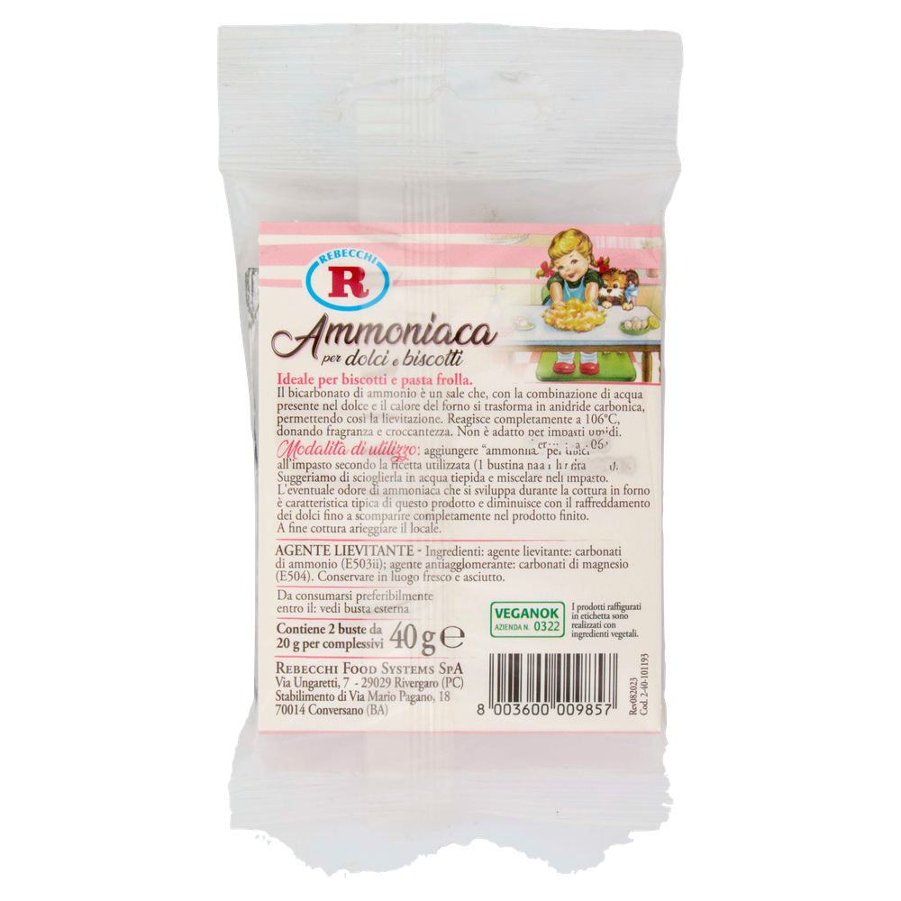 Ammoniaca Lievitante Per Dolci, Biscotti Senza Glutine 2x20g Mariarosa - Foto 3