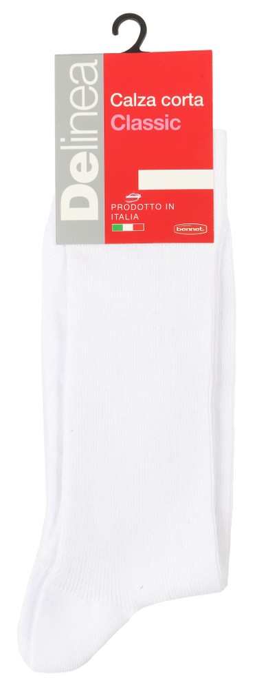 Calze Corte Uomo 39/41 Bianco Costine 1:1 Delinea - Foto 1