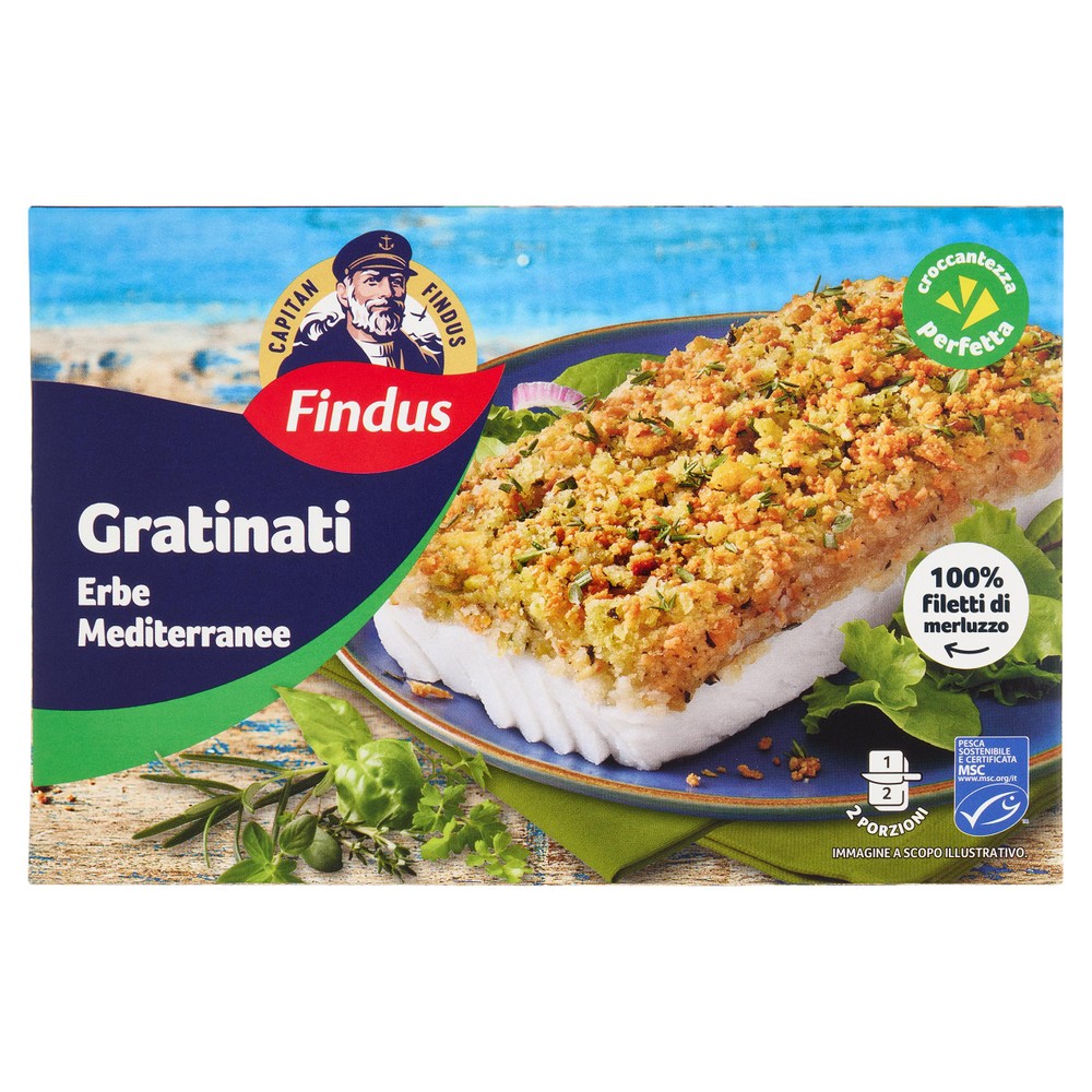 Gratinati Merluzzo D'alaska Con Erbe Mediterranee Capitan Findus - Foto 1