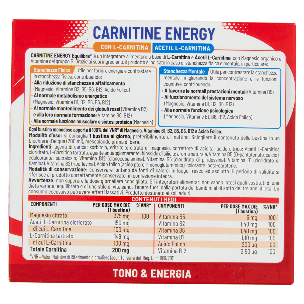 Equilibra Carnitine Energy Bustine Monodose 12 X 6,5 G - Foto 3
