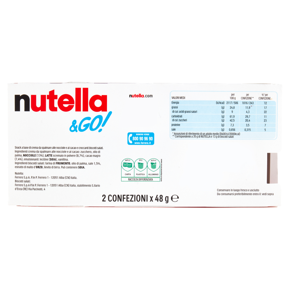 Biscotti Nutella & Go! Con Crema Al Cacao E Nocciole 2x48g Nutella - Foto 3