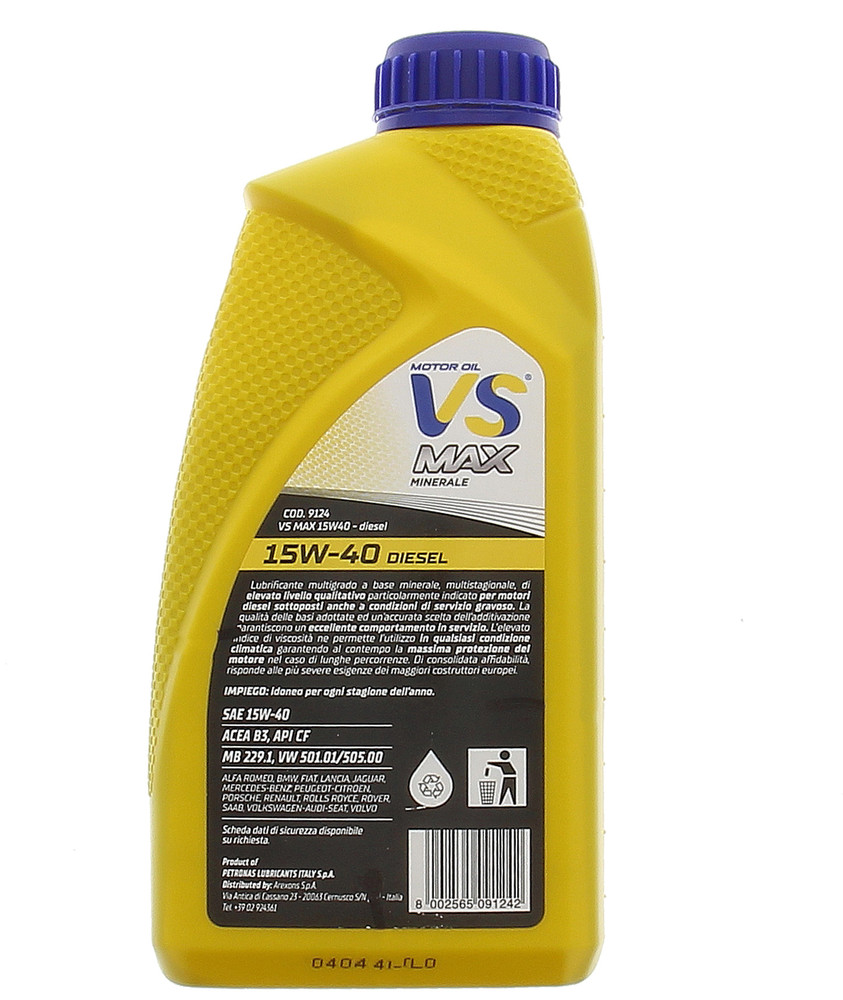 Olio Lubrificante Per Auto  15w40 L.1 Vs - Foto 2