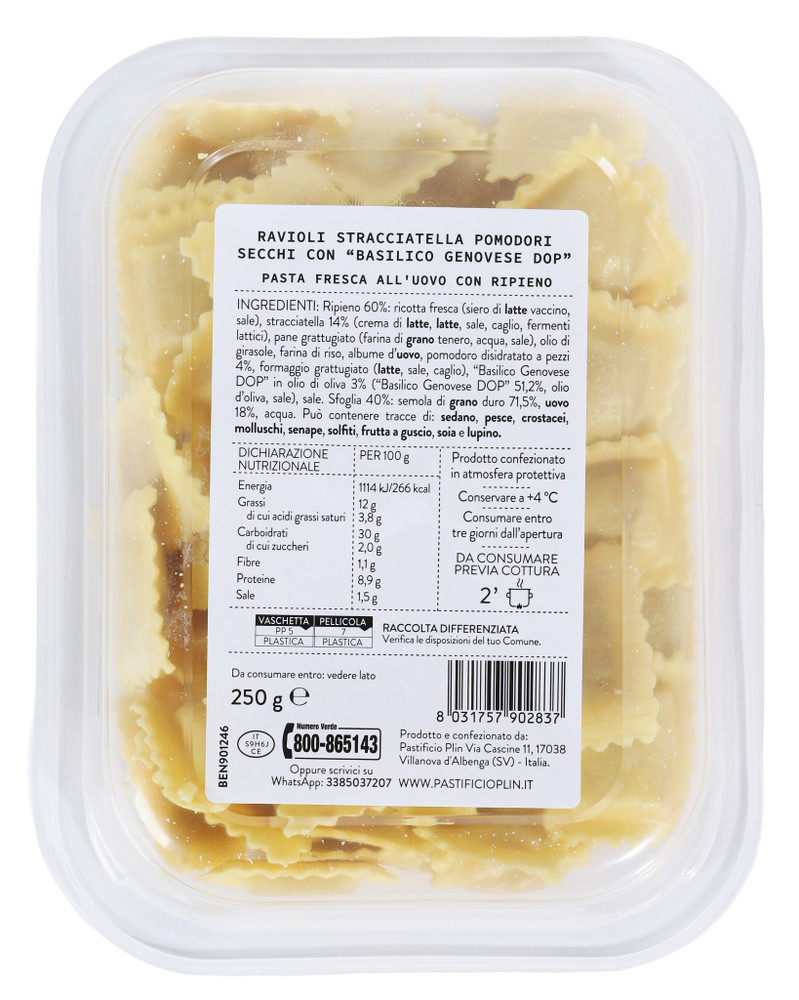 Ravioli Stracciatella Pomodori Secchi E Basilico Plin - Foto 3