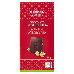 Tavoletta Di Cioccolato Fondente Extra E Granella Di Pistacchio Bennet - Foto 1