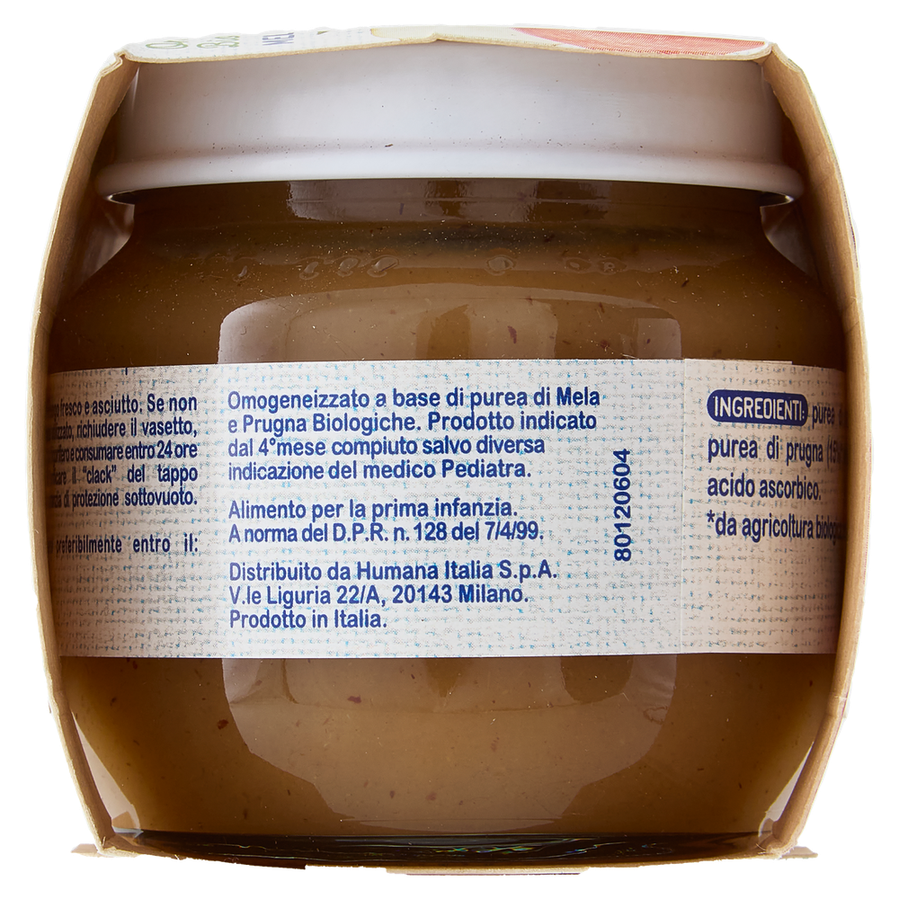 Omogeneizzato Mela E Prugna Bio 2x100g Humana - Foto 2