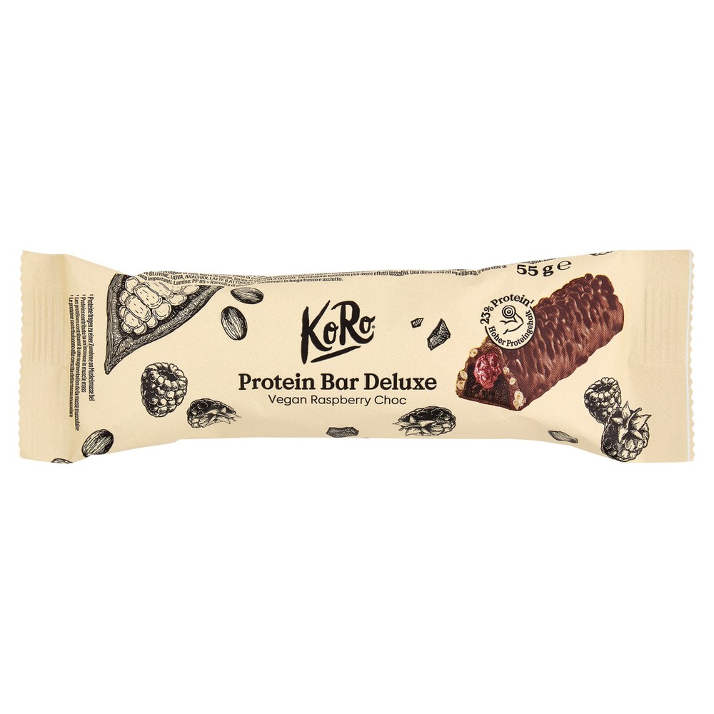 Koro Protein Bar Deluxe Vegan Raspberry Choc - Foto 1