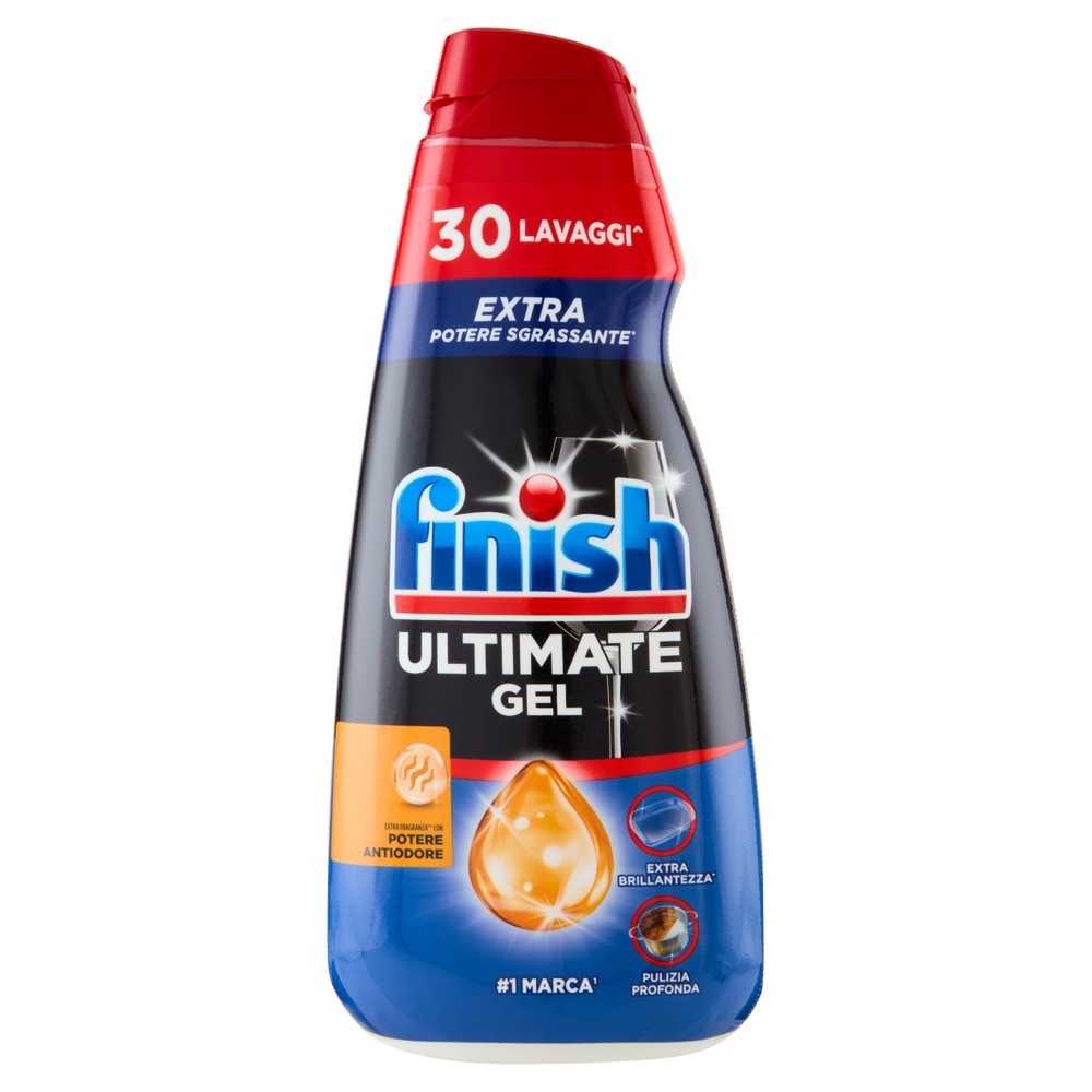 Detergente Per Lavastoviglie Finish Gel Ultimate Antiodore 30 Lavaggi - Foto 1
