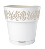 Vaso Opera Gaia Con Riserva D'acqua Colore Bianco Stefanplast Cm.15
