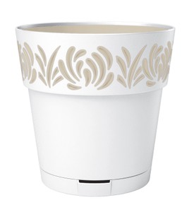 Vaso Opera Gaia Con Riserva D'acqua Colore Bianco Stefanplast Cm.15 - Foto 1