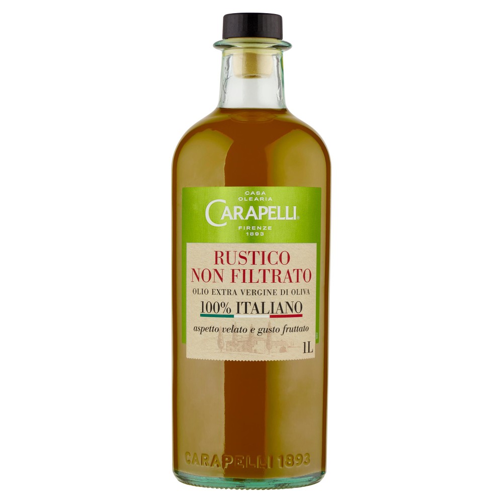 Olio Extra Vergine D'oliva 100% Italiano Rustico Non Filtrato Carapell - Foto 1
