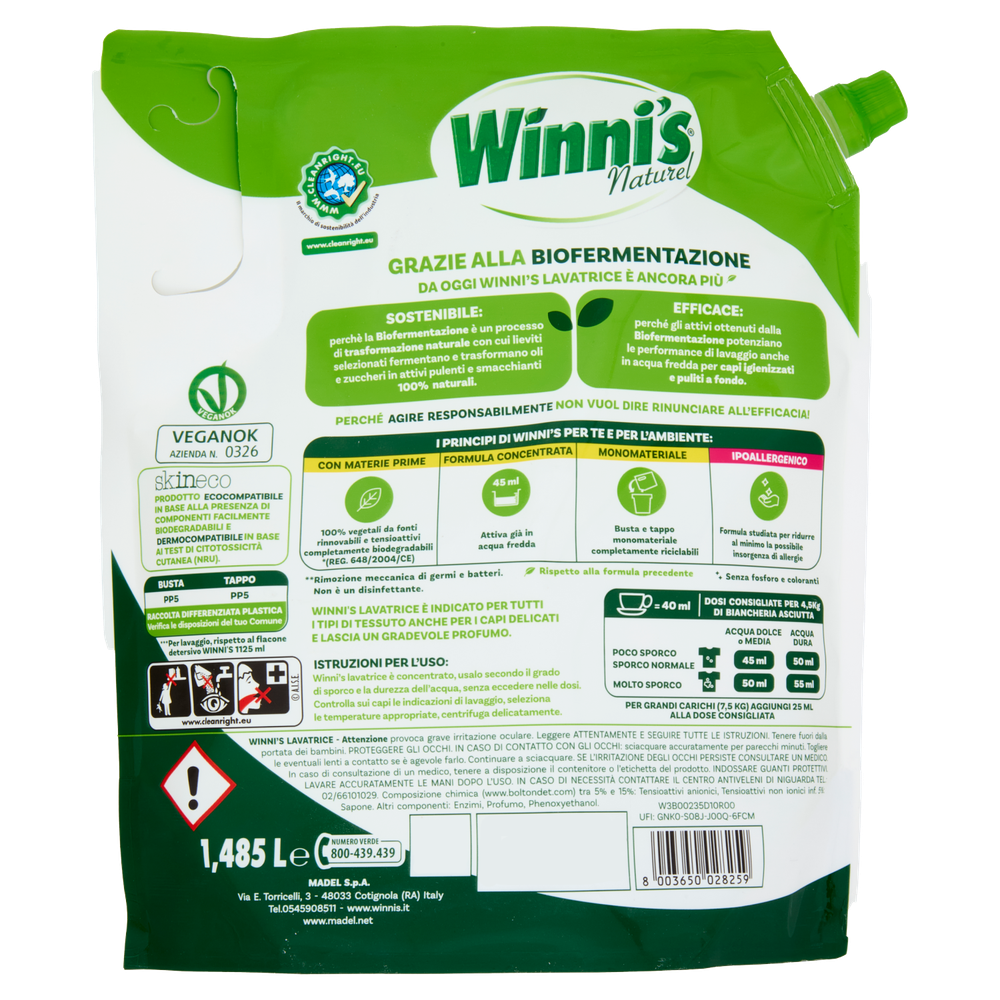 Detersivo Lavatrice Eco Igienizzante Winni's 33 Lavaggi - Foto 3