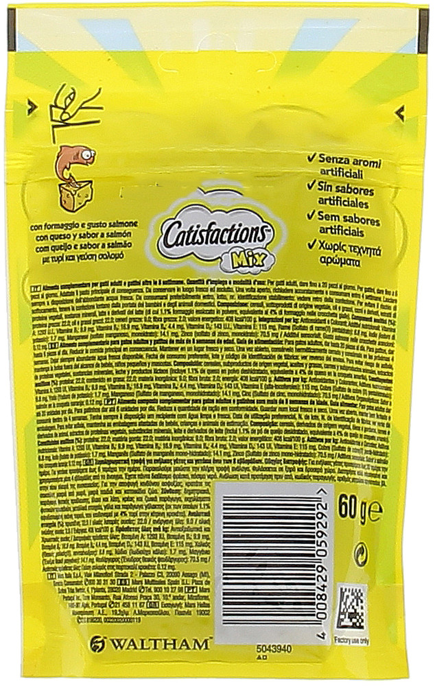 Catisfactions Snack Per Gatti Salmone E Formaggio - Foto 3
