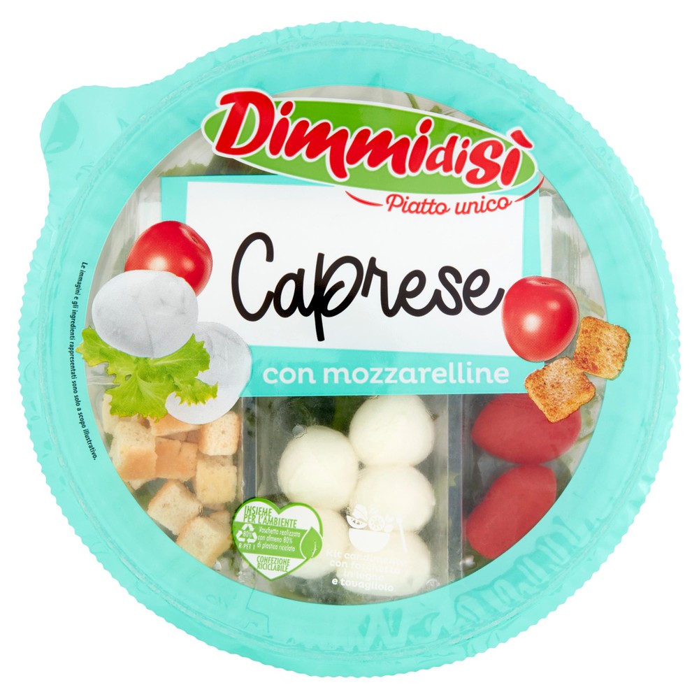 Piatto Unico Caprese Con Mozzarella Pomodorini E Crostini - Foto 1