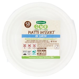 50 Piatti Dessert In Carta Bennet Eco - Foto 1