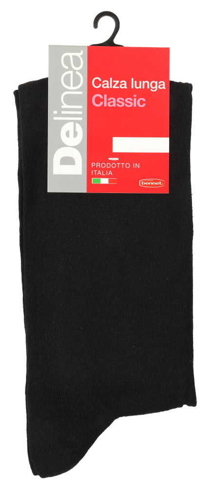 Calze Lunghe Uomo 42/44 Nero Maglia Liscia Delinea - Foto 1