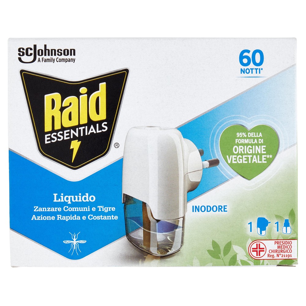 Insetticida Essential Liquido Base 60 Notti Raid - Foto 1