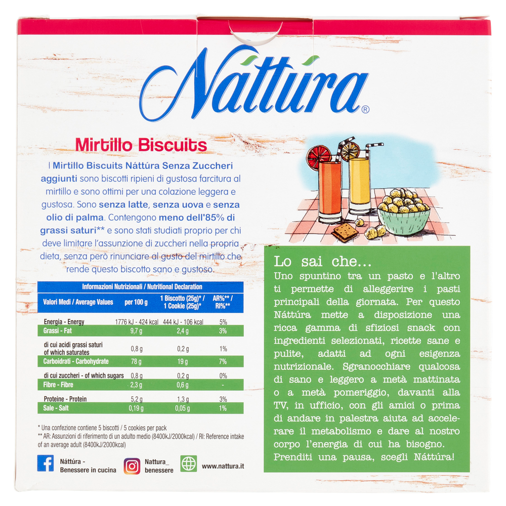 Mirtillo Biscuit Senza Zuccheri Aggiunti Nattura - Foto 3