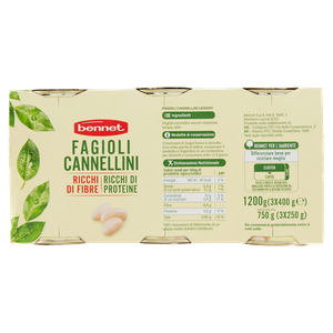 Fagioli Cannellini Lessati 3x250g Bennet - Foto 3