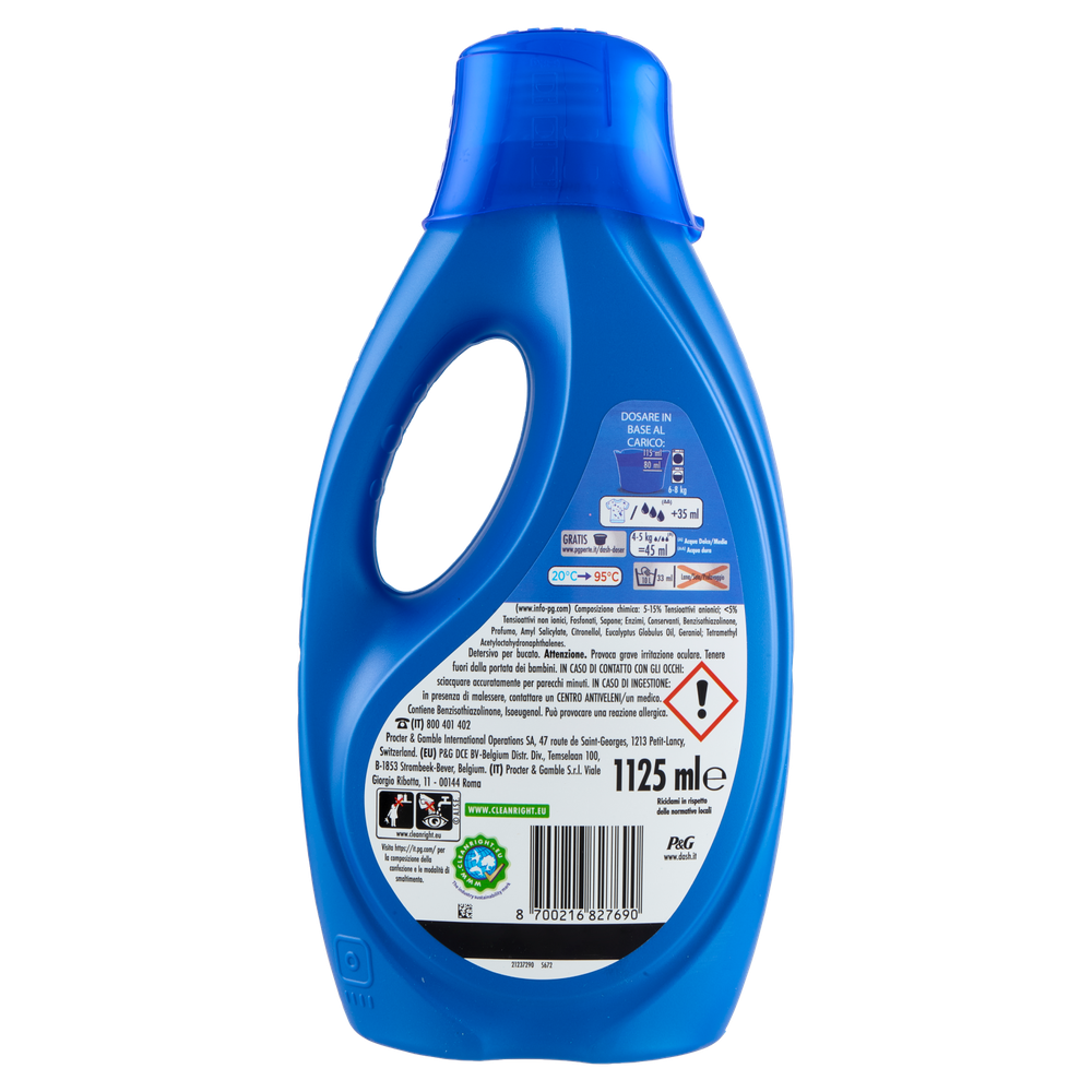 Detersivo Liquido Per Lavatrice Salvacolore 25 Lavaggi Dash - Foto 3