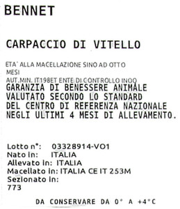 Carpaccio Di Vitello Filiera Valore Bennet - Foto 3