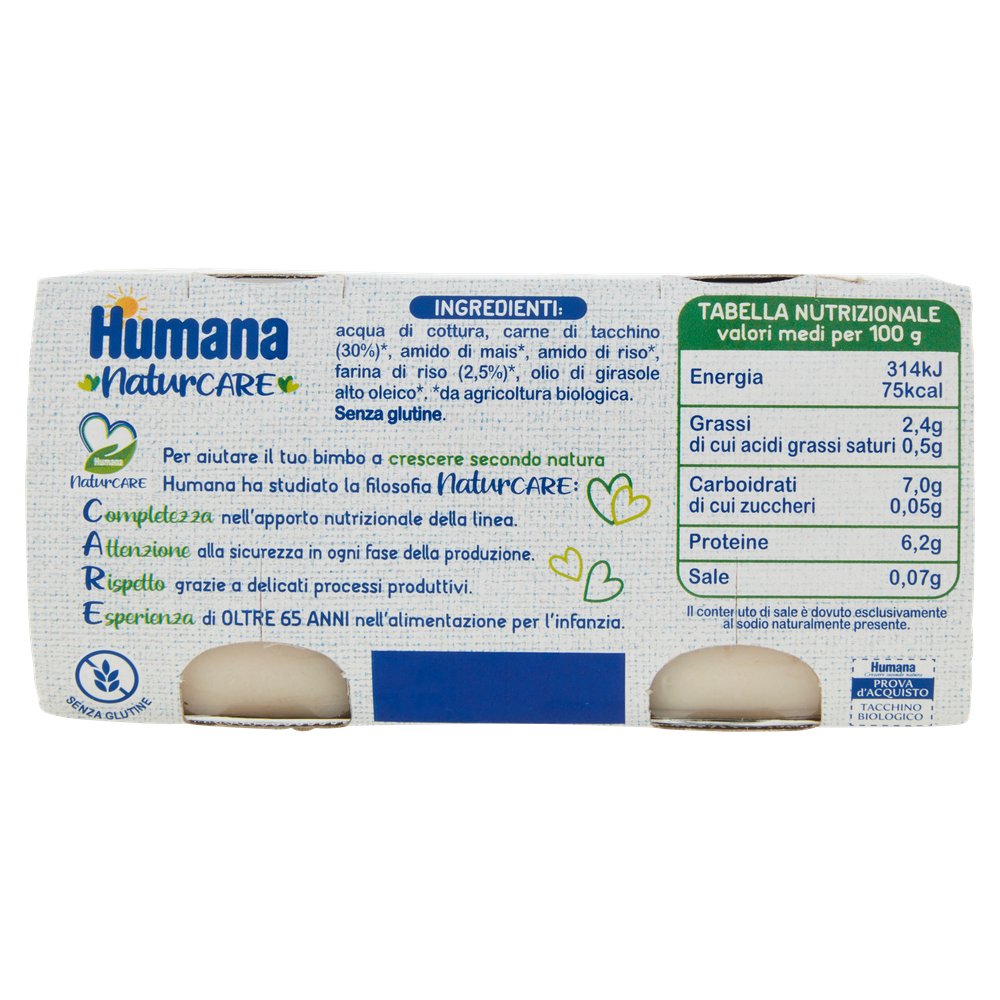 Omogeneizzato Di Tacchino Bio Humana Conf. Da 2 - Foto 3