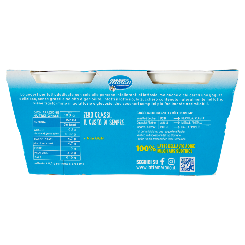 Yogurt Bianco Magro Senza Lattosio Bellavita Merano - Foto 3