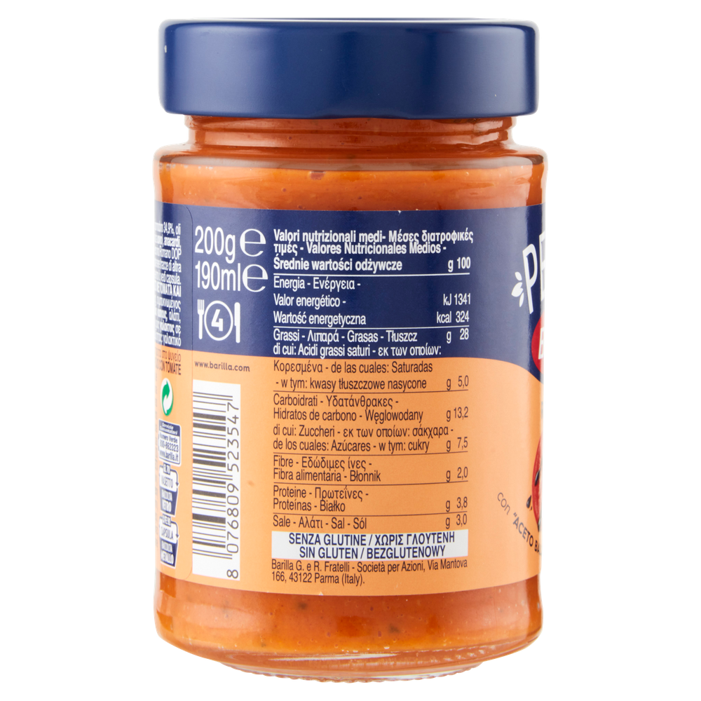 Pesto Rosso Con Aceto Balsamico Di Modena 200g Senza Glutine Barilla - Foto 2