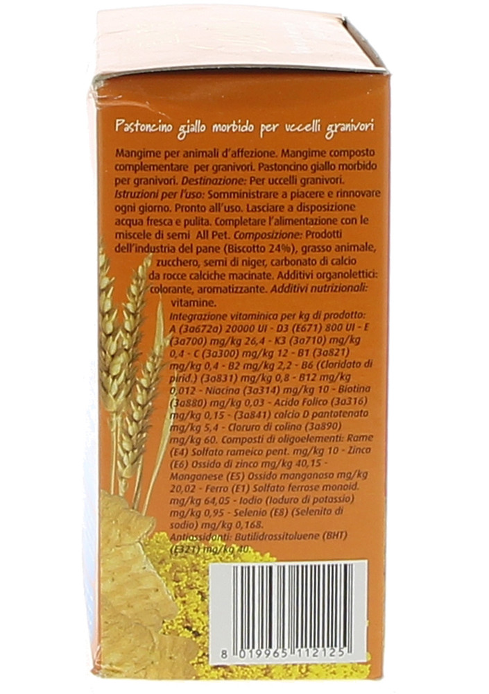 Pastoncino Giallo Per Uccelli Granivori Sanmix Allpet - Foto 2