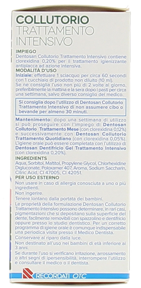 Collutorio Clorexidina 0,20% Dentosan