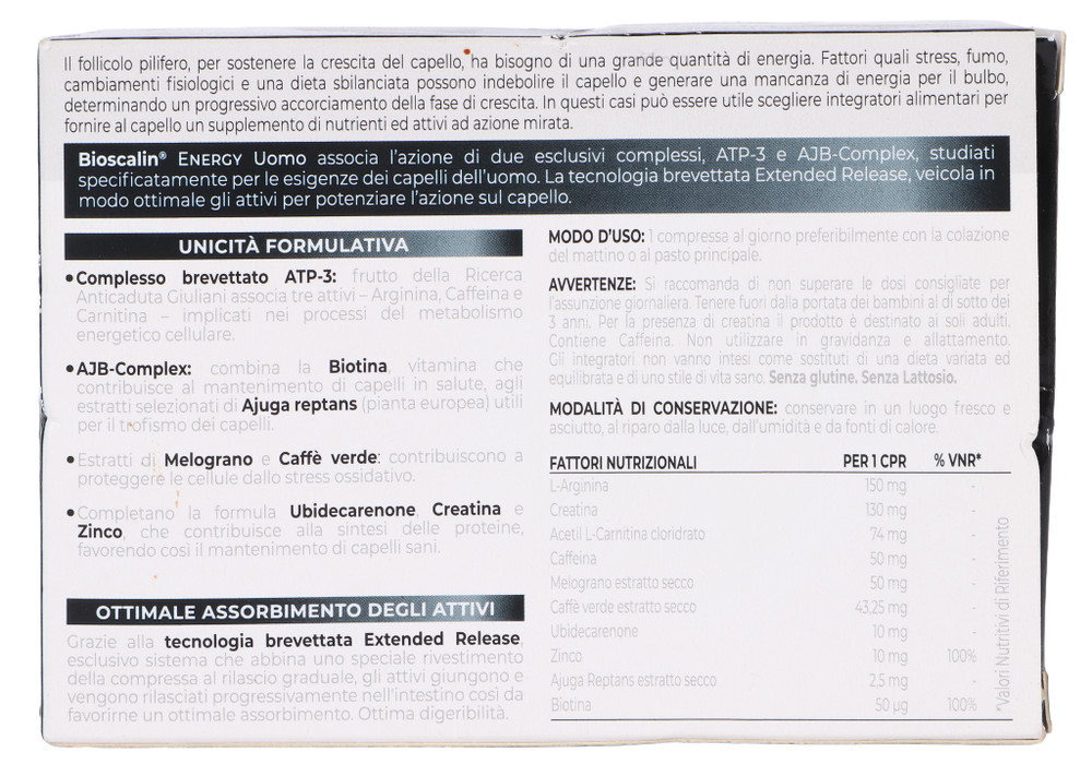 Bioscalin Energy Uomo Compresse - Foto 3