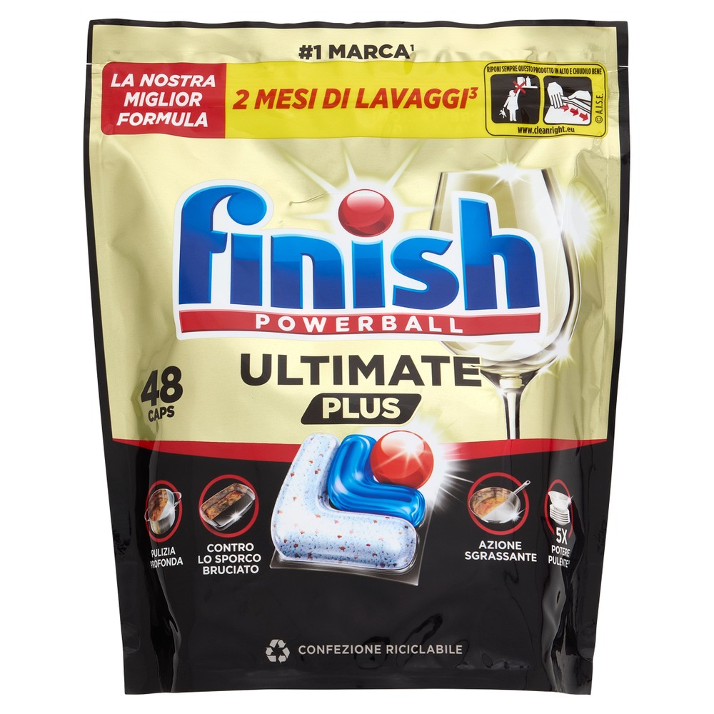 Detergente Per Lavastoviglie 48 Capsule Ultimate + Finish - Foto 1