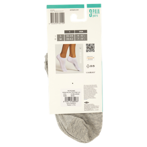 Minicalze Donna Tg.39/42 Grigio Melange Conf Da 3 Pompea - Foto 3