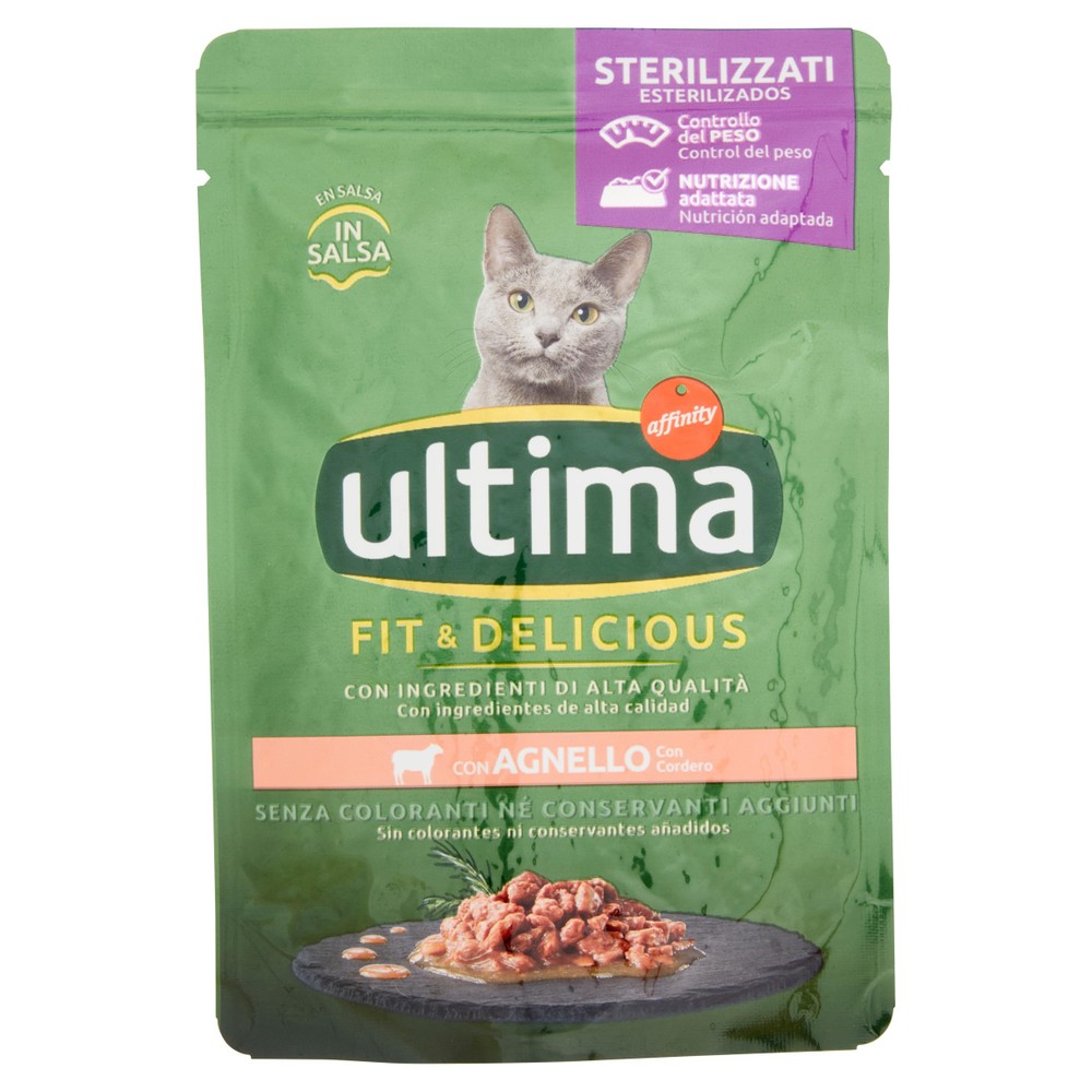 Alimento Umido Gatti Sterilizzati Wet&Delicious Agnello Ultima - Foto 1