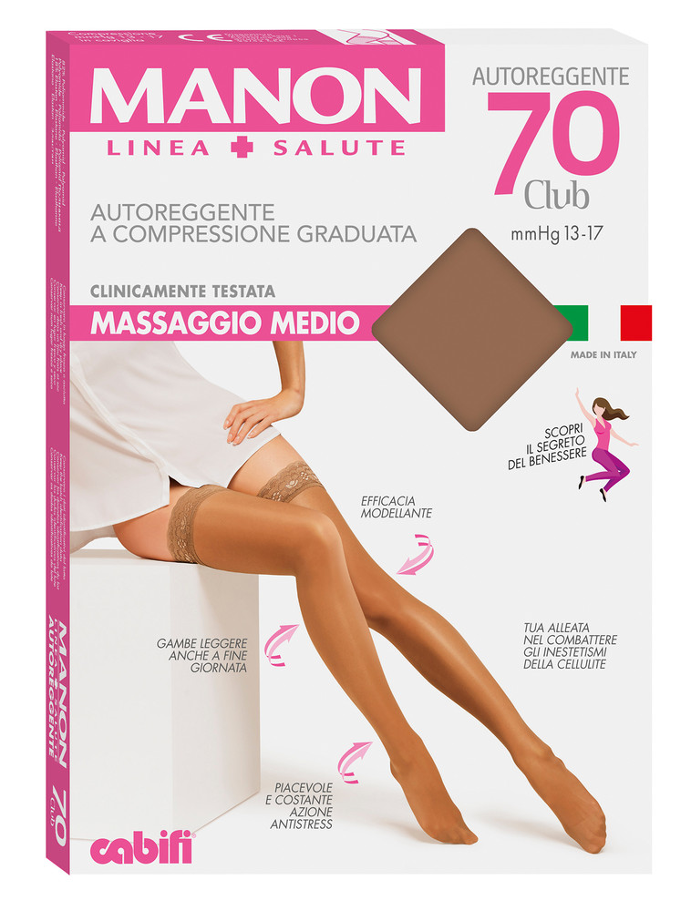 Calze Autoreggenti Donna Tg 2 Daino 70 Denari Manon - Foto 1