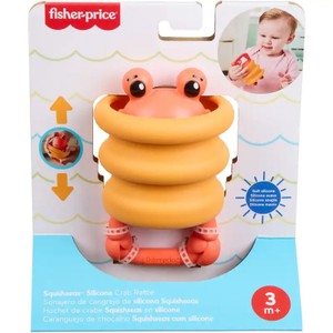 Fisher Price Squishseas 2 In 1 Silicone Rattle - Crab - Foto 1