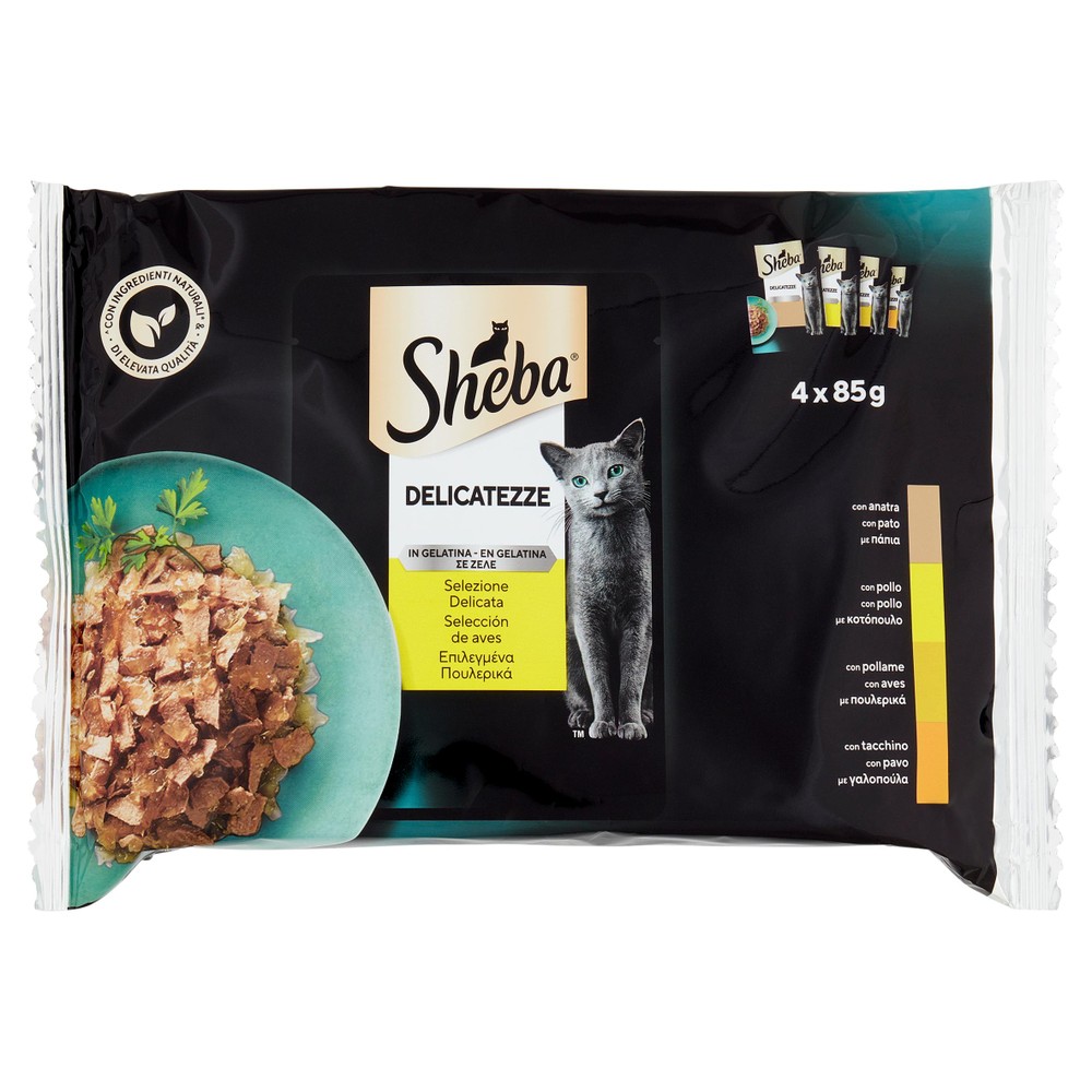 Sheba Selezione Cibo Umido Per Gatti Adulti, Carne 4x85g - Foto 1