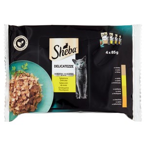 Sheba Selezione Cibo Umido Per Gatti Adulti, Carne 4x85g - Foto 1