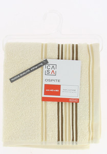 Ospite Spugna Bordo Jacquard Cm40x60 Ecru Casa - Foto 1